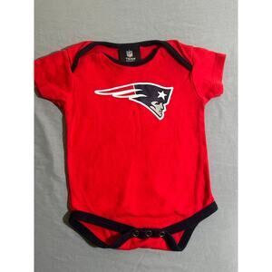 Patriots NFL Baby 12 Month Red Bodysuit - Snap Closure